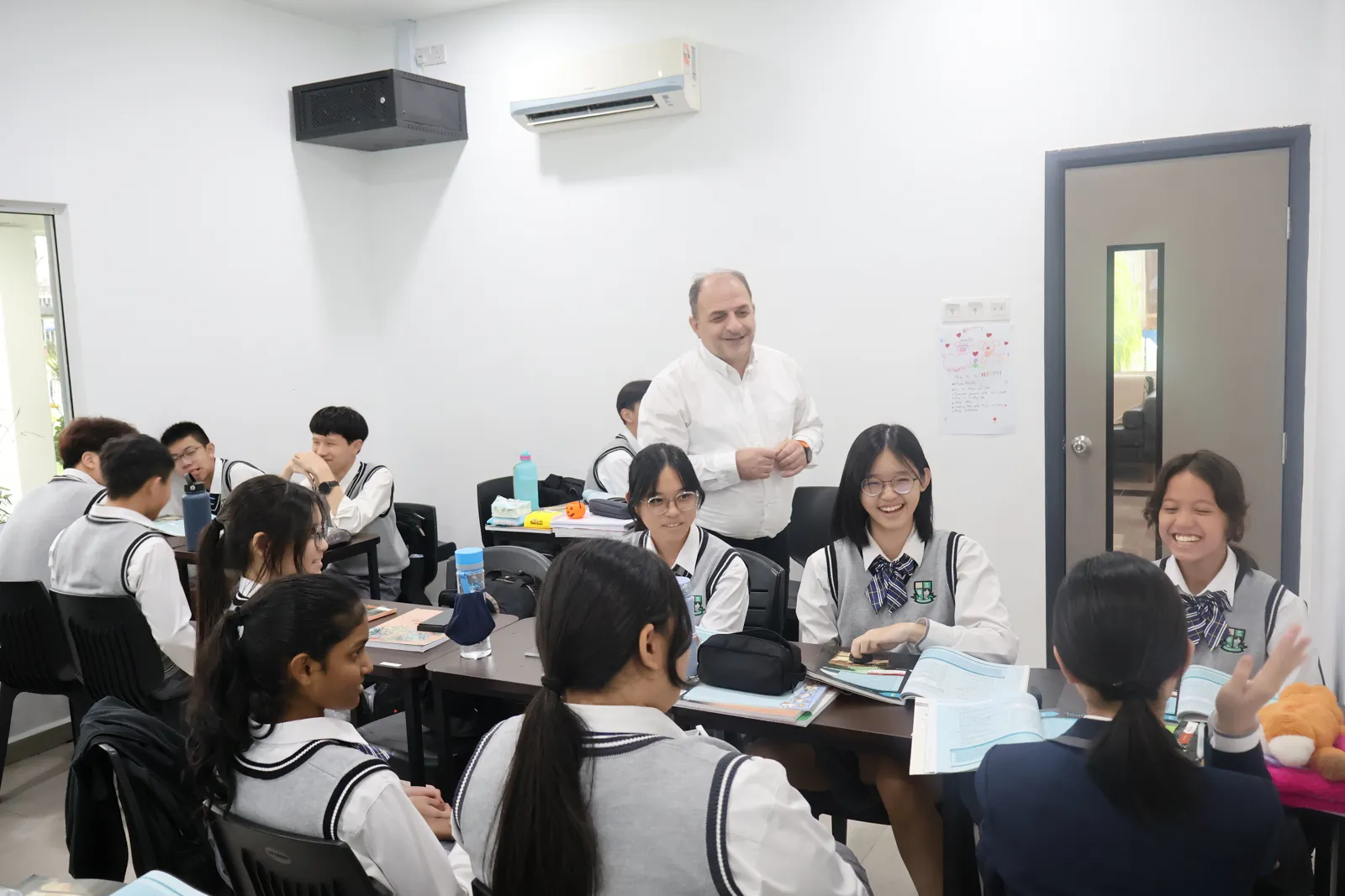 Assumption students in class in Bukit Mertajam, Penang